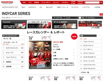 Honda｜モータースポーツ｜インディカー・シリーズ
